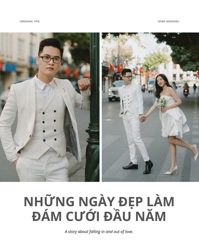 Những ngày đẹp làm đám cưới đầu năm